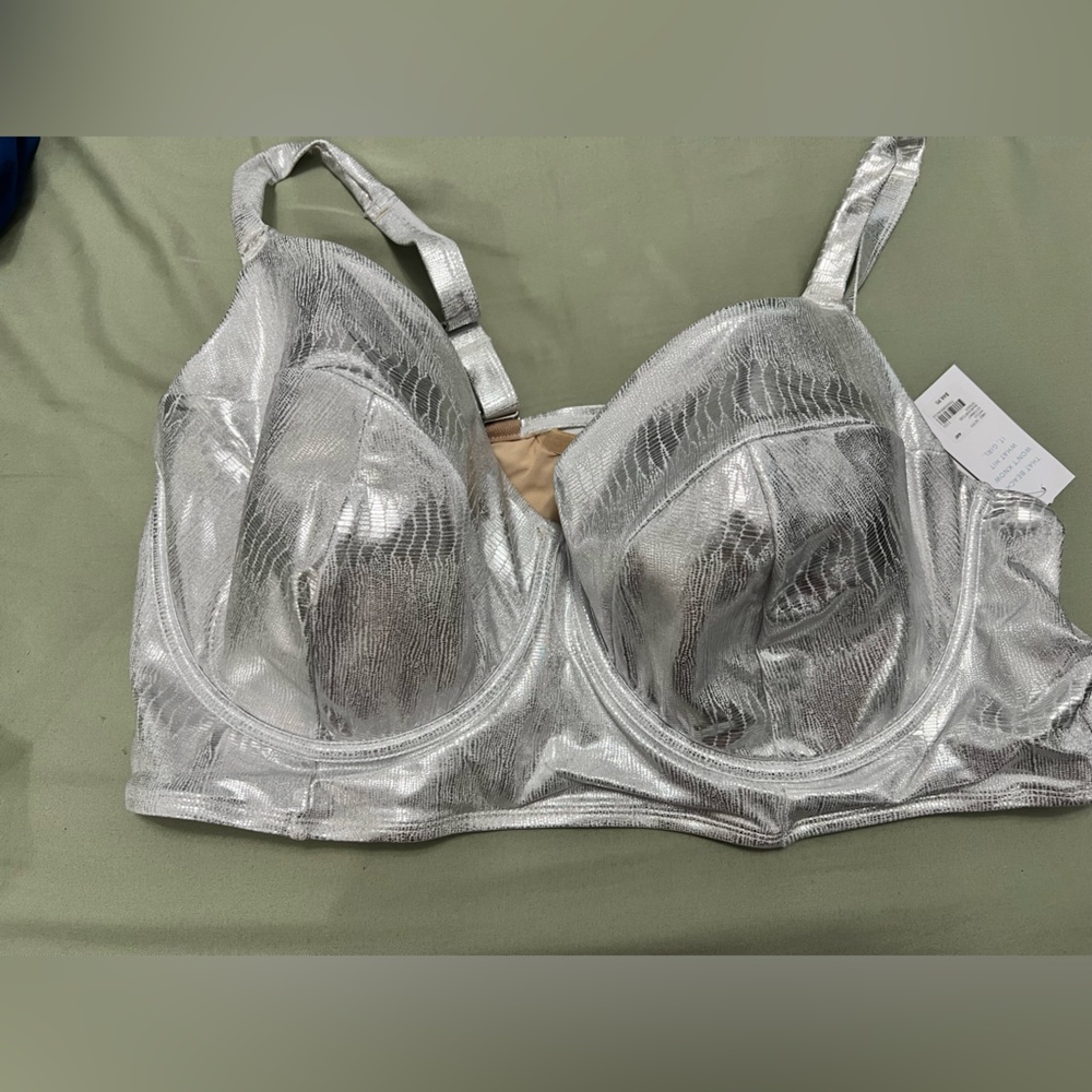 Lane Bryant Silver Bikini Top